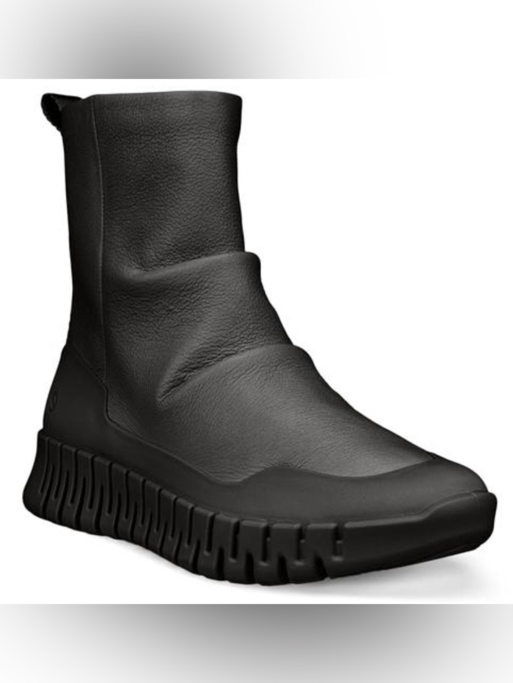 ECCO GRUUV Mid-Cut Black Leather Boots EU 39 US 8-8.5 EUC